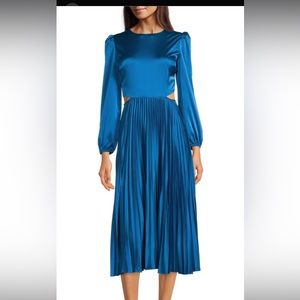 Adelyn Rae Blue Pleated Dress